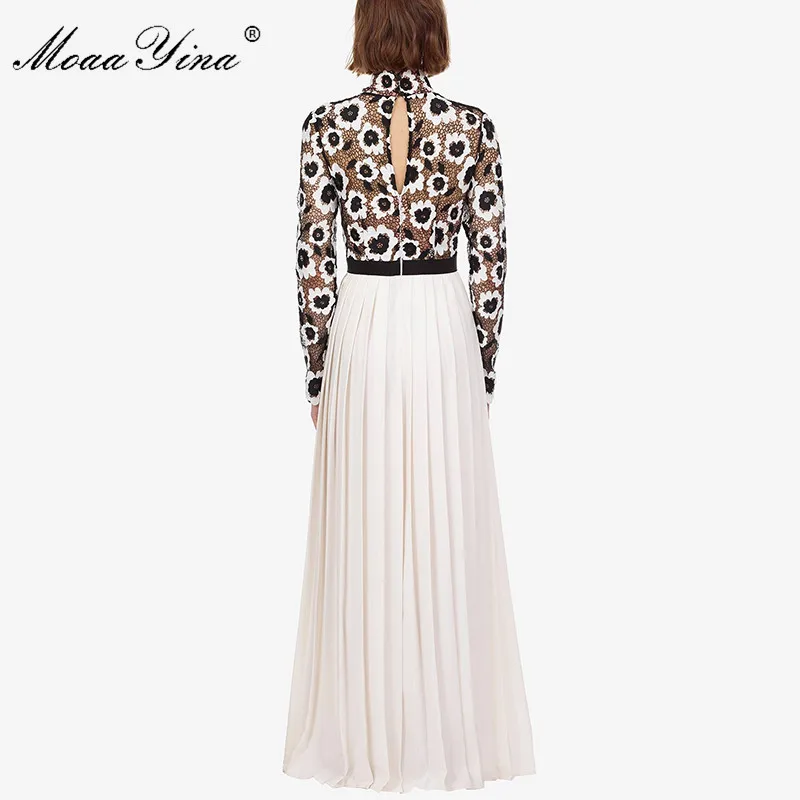MoaaYina Fashion Designer Runway dress Autumn