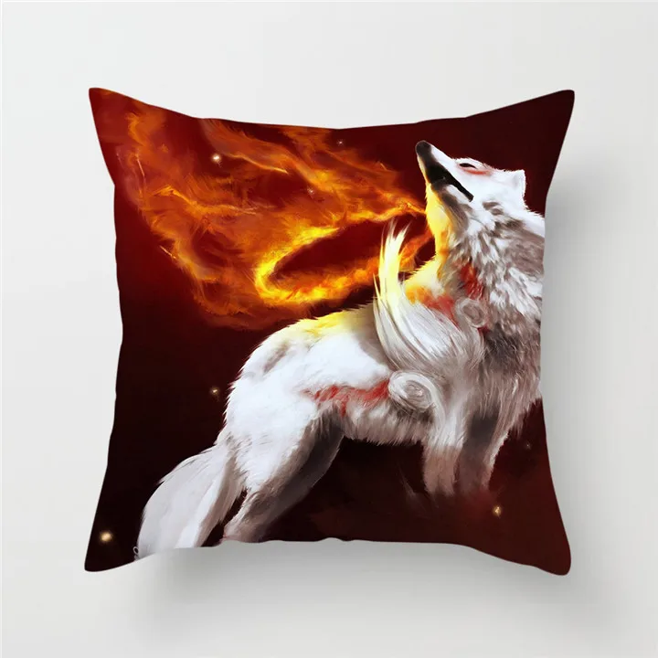 PC06802 Fuwatacchi Wolf чехол для подушек с крупным планом для животных Дикая жизнь бросок наволочка для автомобиля диван для дома дикое животное декоративные подушки - Цвет: PC06802