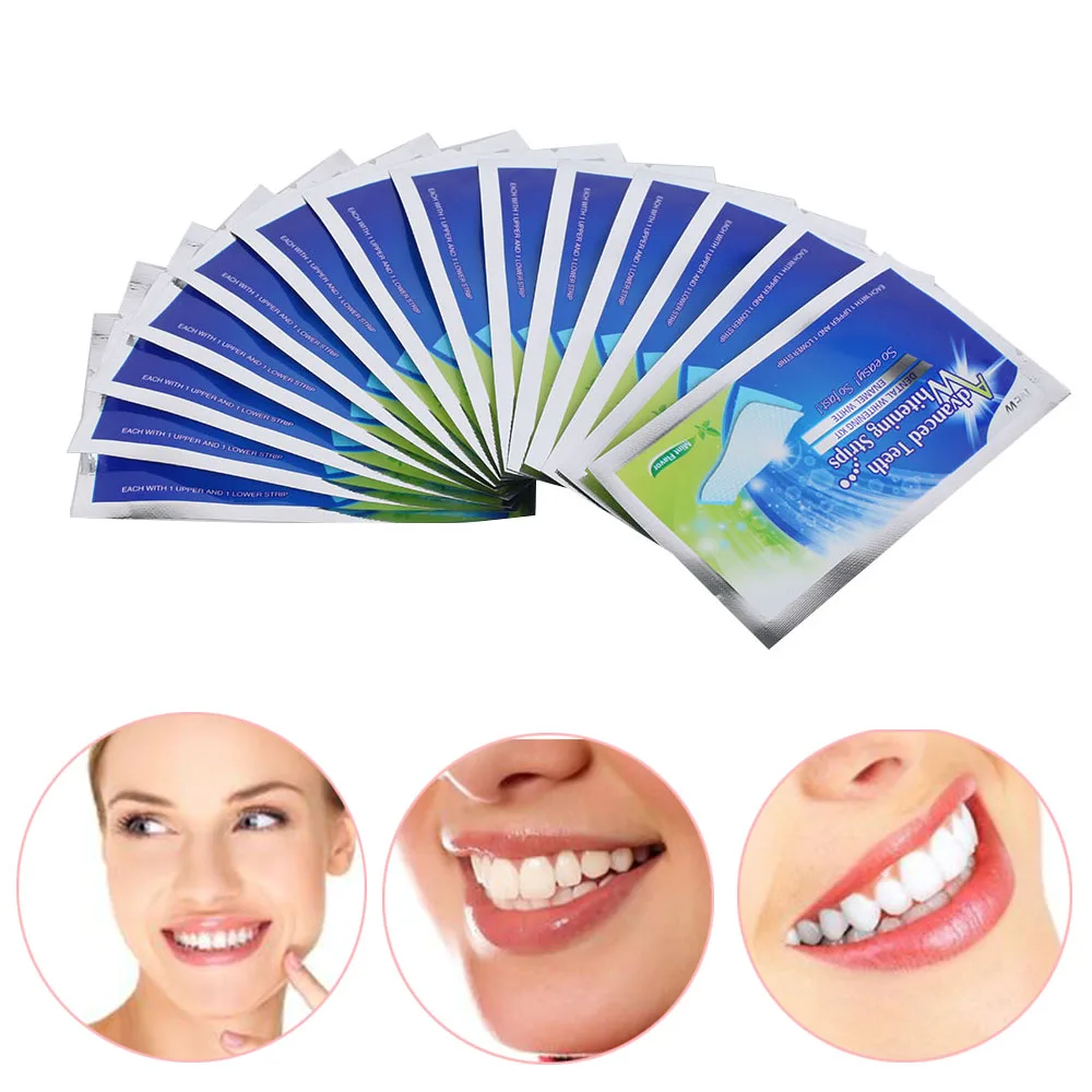 28PC Unisex Women Men White Effects Dental Whitestrips Advanced Tooth