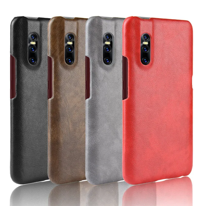 For VIVO V15 Pro ShockProof luxury PU Leather Hard Back Cover Case For