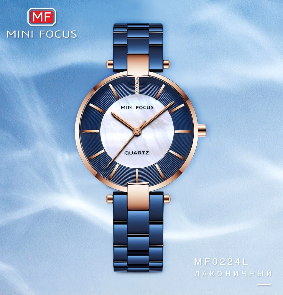 MINIFOCUS часы женские кварцевые Леди наручные часы платье женские брендовые Роскошные модные женские наручные Relogio Feminino