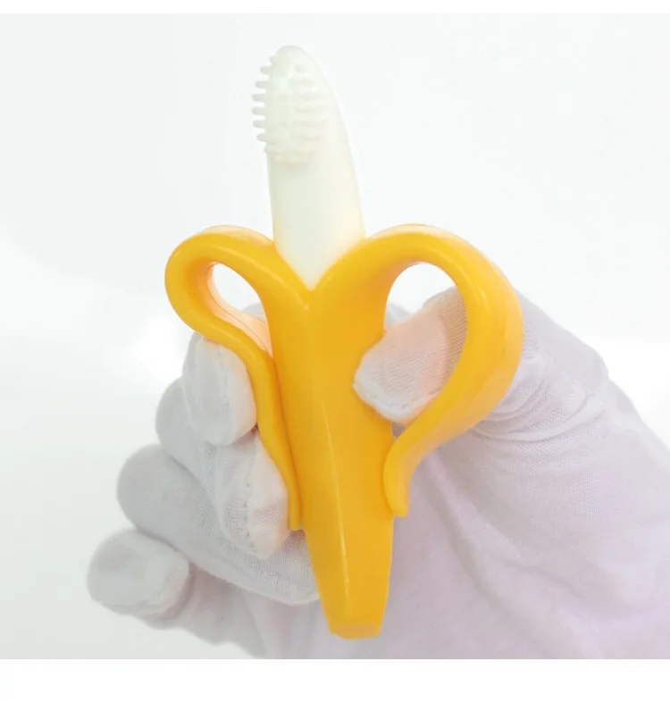 Banan детская учебная зубная щетка комбинированный набор для младенцев мягкие teethbrasses уход за силиконовой резинкой розовый синий оранжевый детская зубная щетка
