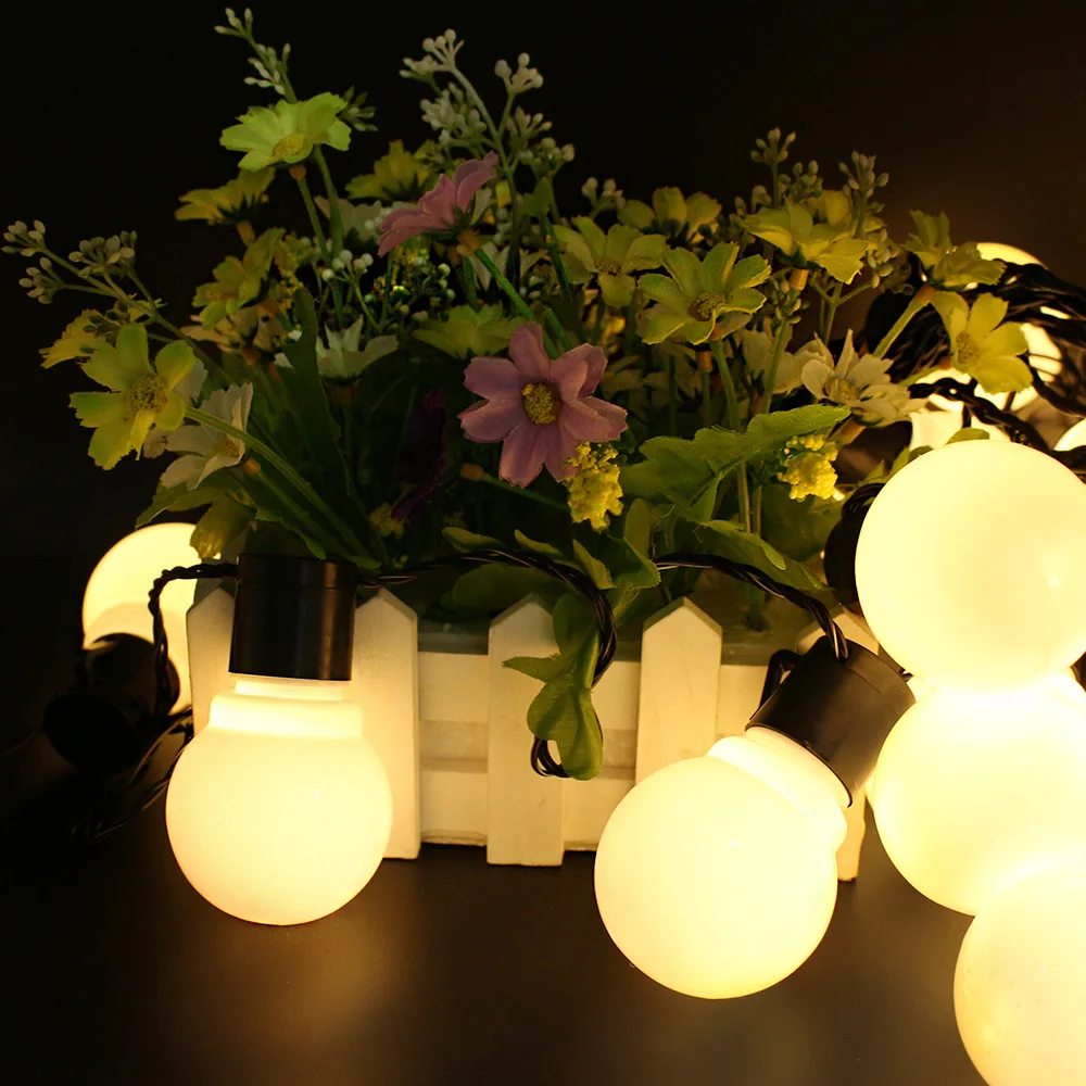 5CM Big Ball Led String Light Fairy Garland Outdoor LED Christmas Led String Light 110V 220V Wedding Garland Decor D