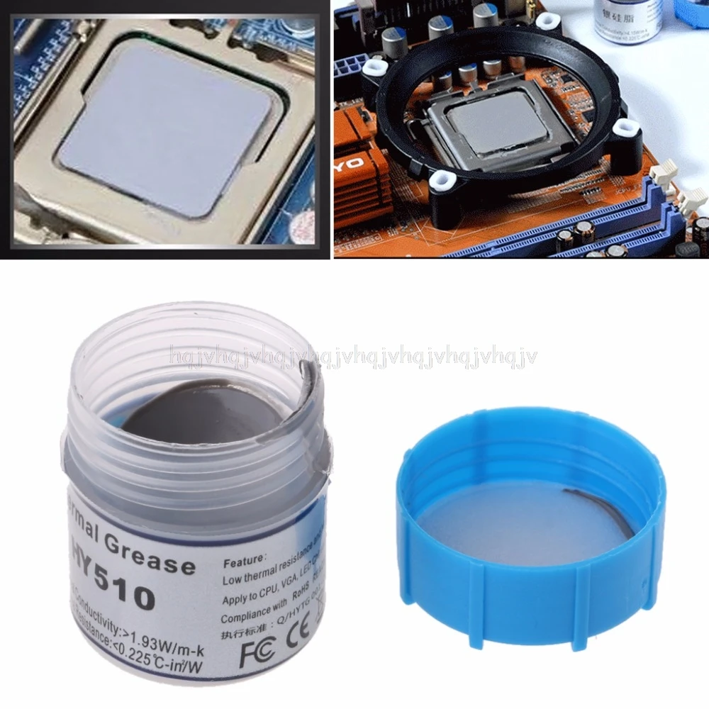 

15g HY510 CPU Thermal Grease Compound Paste Heat Conductive Silicone Paste Thermal Grease JUL19 Dropship