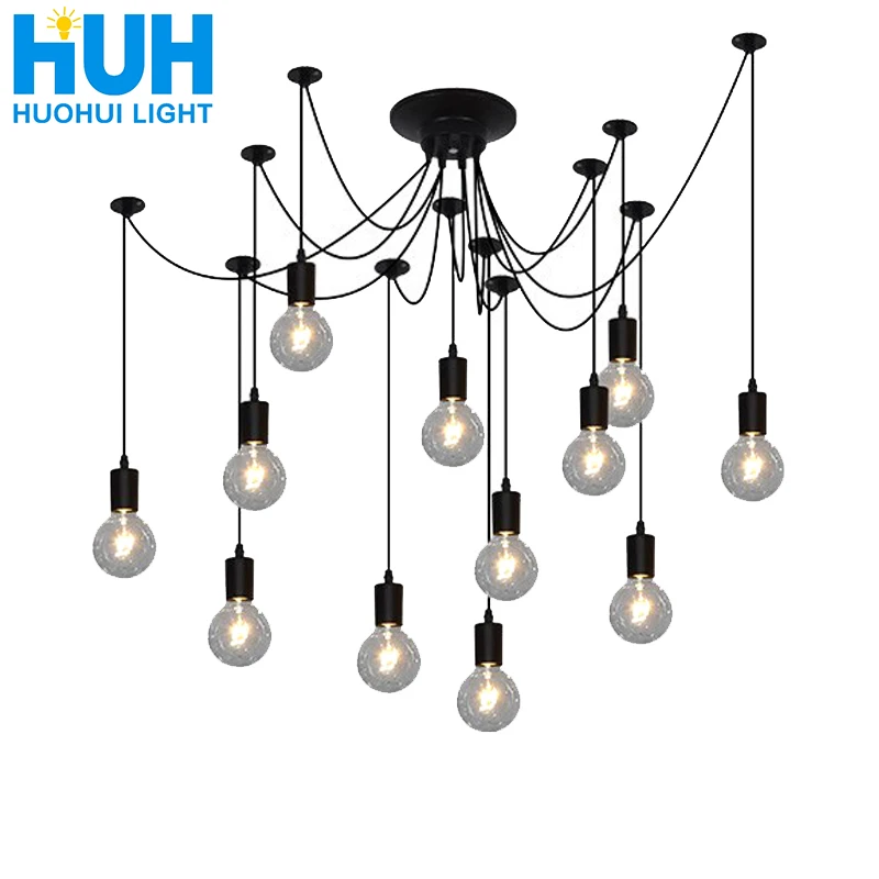 Economici FAI DA TE Vintage Spider Lampada a Sospensione Appeso Eire Lunghezza Regolabile Retro E 27 Edison Loft Stile Classico Decorativo HA CONDOTTO L illuminazione di Casa