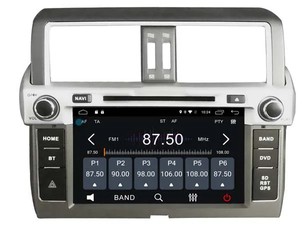 Sale Eunavi Quad Core Android 6.0.1 CAR Radio DVD GPS Player For Toyota Prado 150 2014 2015 2016 car audio video multimedia DAB WIFI 1