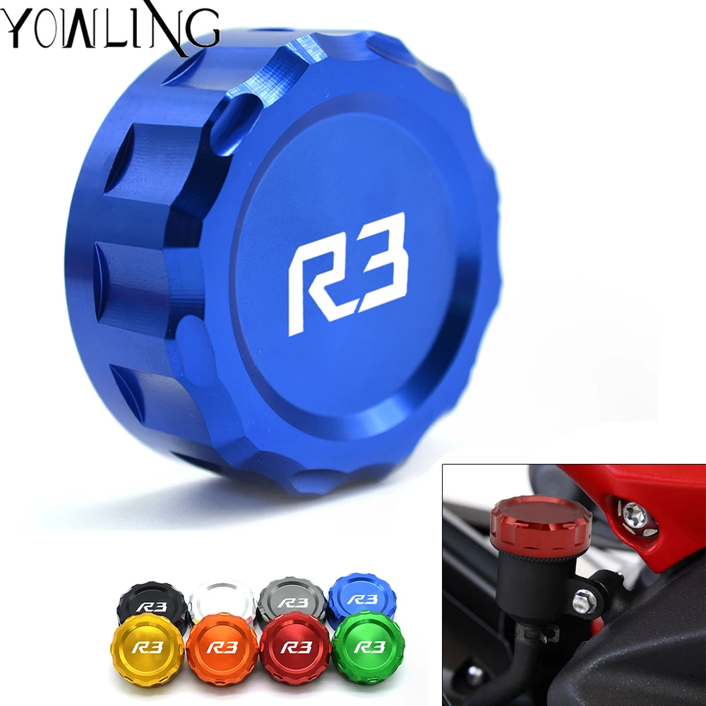 

For YAMAHA YZF R3 YZFR3 2015 2016 Motorcycle Accessories YZF-R3 Motorcycle CNC Rear Brake Reservoir Cover Oil cup Cover