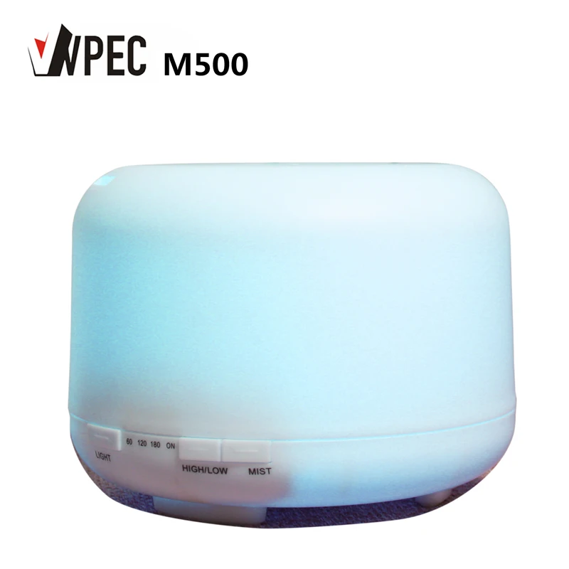

VVPEC 500ml Aroma Essential Oil Diffuser Ultrasonic Air Humidifier 7 Color Changing LED Lights for Office Home