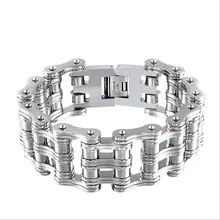 

Titanium Steel Bracelet, Stainless Steel Bicycle/ Car Chain style Strand