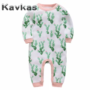 

Kavkas Newborn Baby Clothes Long Sleeve 100% Cotton Cartoon Spring Summer Baby Rompers 0-12 months roupa de bebes Baby Clothing