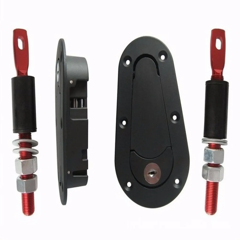 

Plus Flush Latch Pin Kit Black Car Lock Hood Key Locking Racing Mount Bonnet Universal for VW T4 Citroen Berlingo 2019 NEW