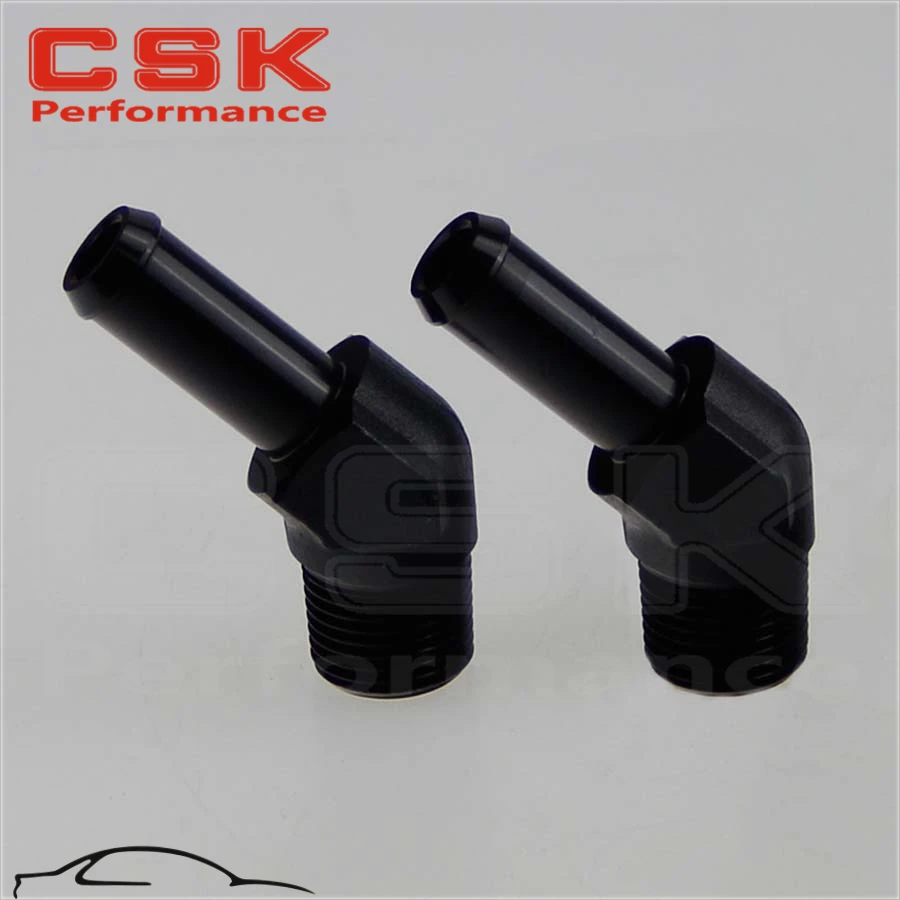 2 шт. алюминиевый 3/4 &quotNPT Мужской 45 градусов до 3/4&quot шланг соска AN12 фитинг BK|an12