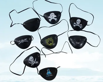 

Pirate Eye Patches Halloween Christmas Party Favor Black Plastic Look Fancy Dress Eye mask Fancy Dress Costume Accessory