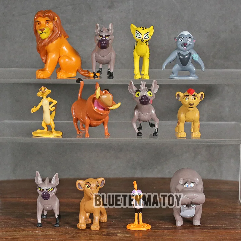 

12 pcs/set Anime Cartoon The Lion King Simba Mufasa Scar Hyaenidae PVC Action Figure Collectible Model Toy