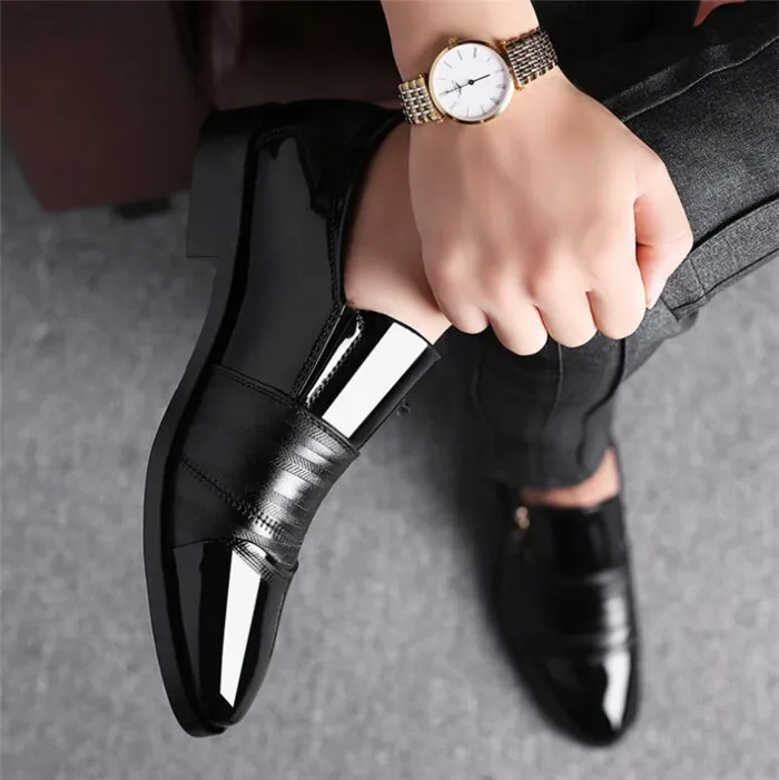 Mhysa Новая мужская весна-осень повседневная обувь для мужчин; модное платье; Брендовая обувь; мужские классические деловые мужские туфли на плоской подошве L157