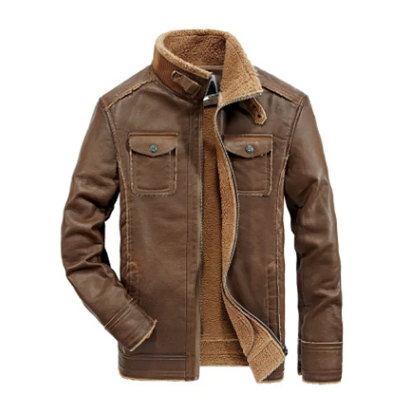 Autumn and Winter New Fashion men's jacket men's warm leather business