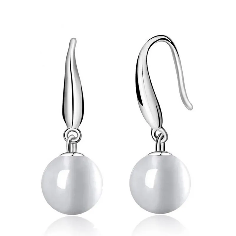 

Hot sell fashion natural opal stone female 925 sterling silver ladies`drop earrings shipping women gift wholesale cheap