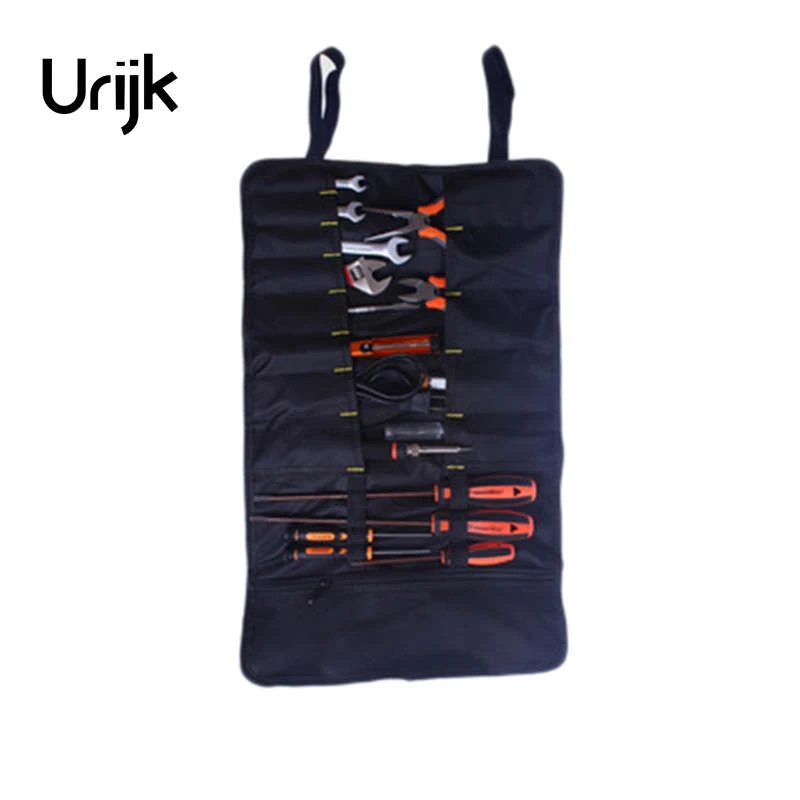 

Urijk Oxford Canvas Tool Bag Utility Bag Practical Carrying Handles Multifunctional Chisel Roll Rolling Electric Repairing Tool