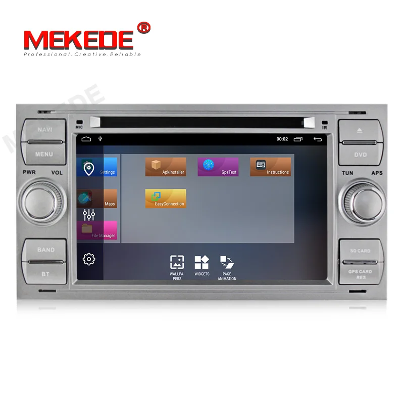 MEKEDE 1024X600 2 + 32G Din Android 10 Автомобильный мультимедийный dvd плеер GPS для Ford Mondeo Focus Transit C