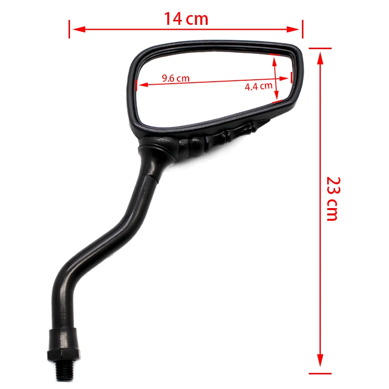 Roaopp 10MM Motorcycle Skeleton Mirrors For Harley Suzuki Kawasaki Honda Kymco Vespa SYM BMW Buell Aprilia Triumph Ducati KTM