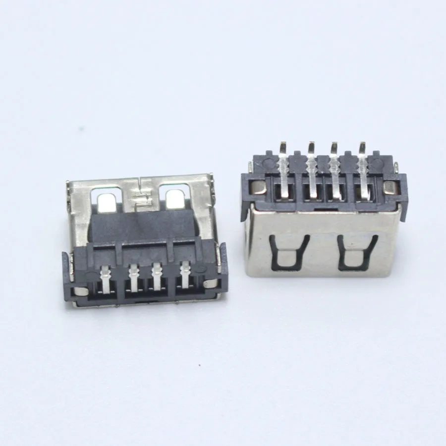 10 шт. SMD usb type A гнездовой разъем 4PIN AF 10,0 PCB монтажный Разъем плоский край DIY ремонт телефона игрушки запчасти