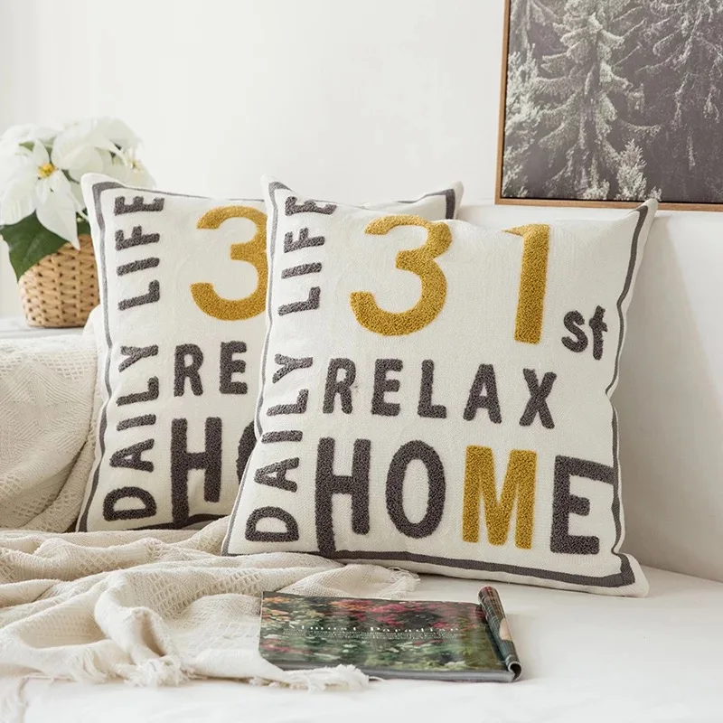 

Embroidery Pillow Cover BOHO Cushion Cover 100% Cotton Wedding Pillow Cover Boho Home Decor, Custom Size and Color 45X45CM/40CMR