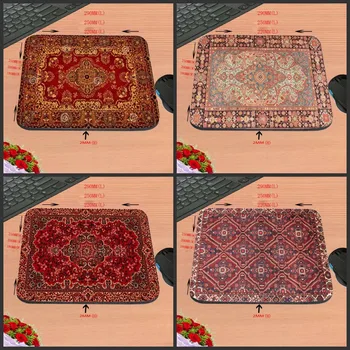 

DIY2017 Hot Red Persian Carpet Print Antiskid Rectangular Durable Computer Mouse Pad, Decorate Your Desk Design as a Gift