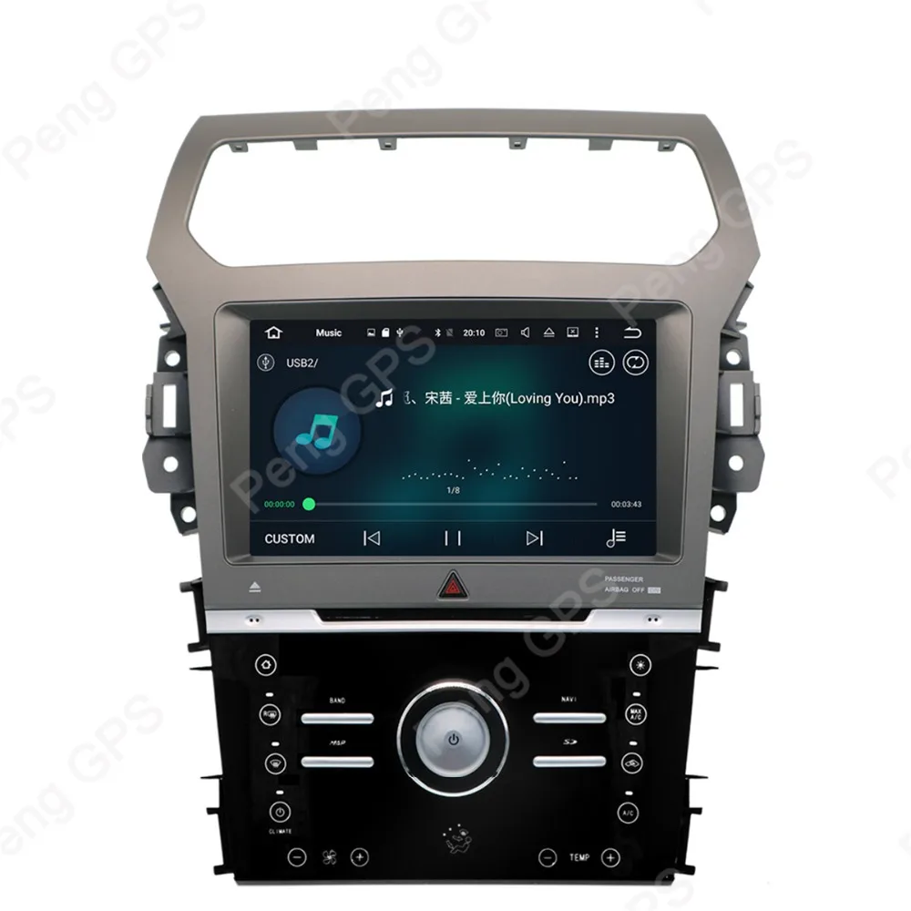 9 дюймов Восьмиядерный Android 8,0 Автомобильный gps навигатор CD dvd-плеер для Ford Explorer 2011- ips экран два Din радио авто головное устройство
