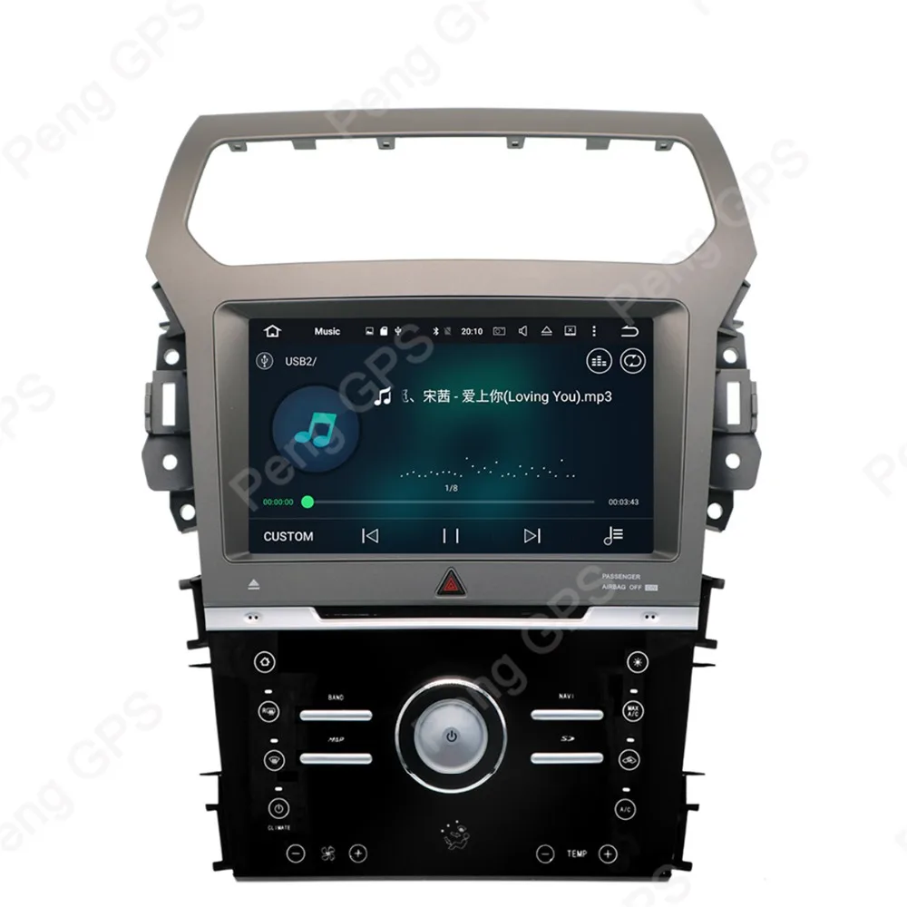 Top 9 inch Octa Core Android 8.0 Car GPS Navigation CD DVD Player for Ford Explorer 2011-2016 IPS Screen Two Din Radio Auto Headunit 4