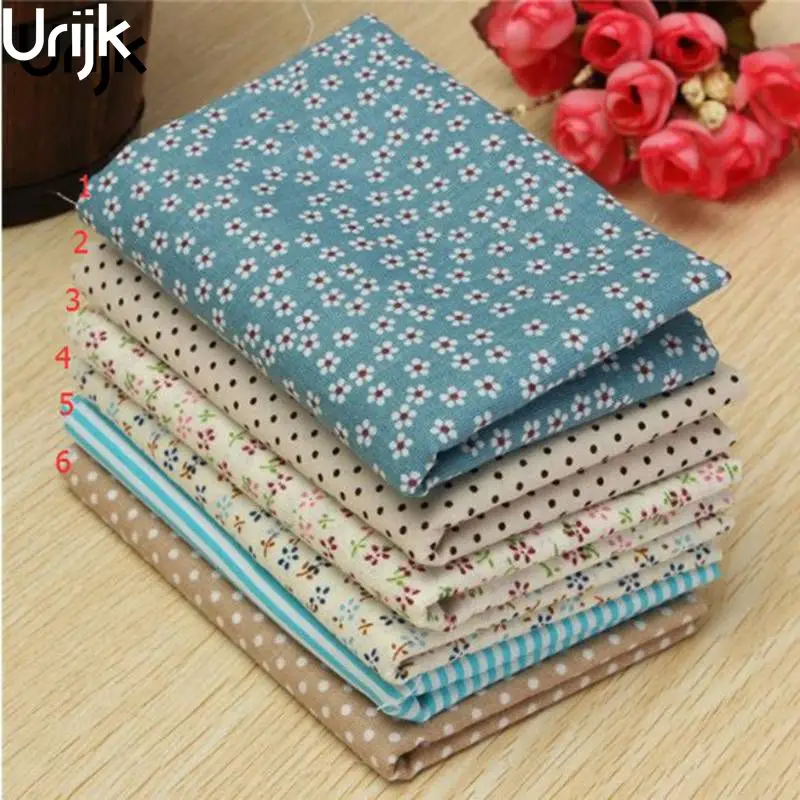 

Urijk Mixed Printing 25*25cm Flower Fabric DIY Patchwork Quilting Scrapbooking Sewing Materials Cloth Doll Bag
