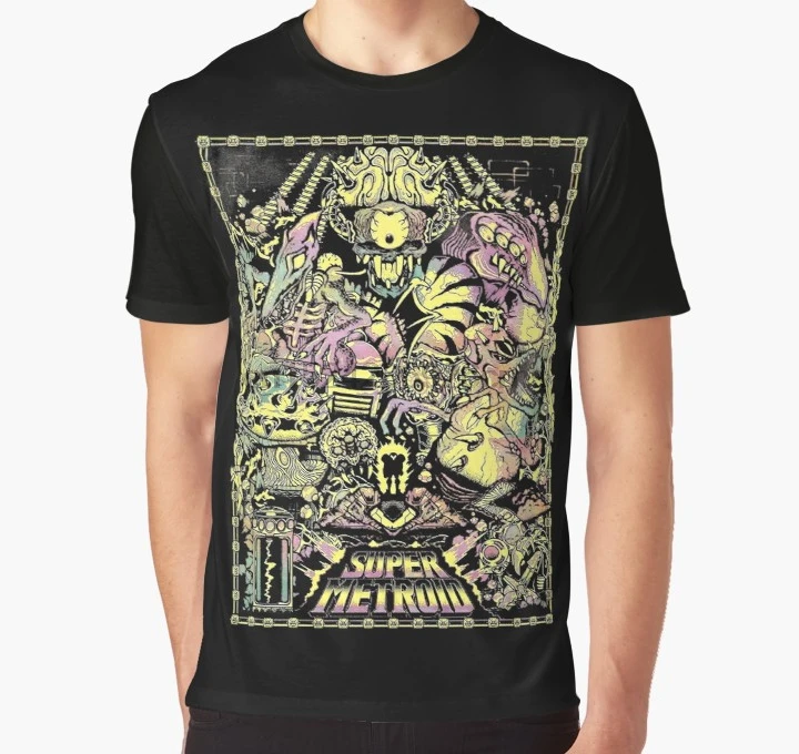 

All Over Print 3D Tshirt Men Funny T Shirt Super Metroid Legacy - Type A Full Print Big print Graphic T-Shirt