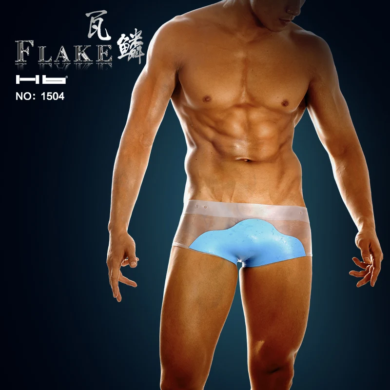 

Hb brand Flake Collections Pvc Boxers Sexy Men Transparent Clothes One Piece and China Original Design