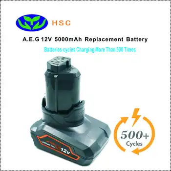 

5.0Ah 18650 Battery pack AEG12D Li-ion Battery 12V Replacement AEG 3520 4932 584932 954932 L1215 L1215P L1215R Original Battery