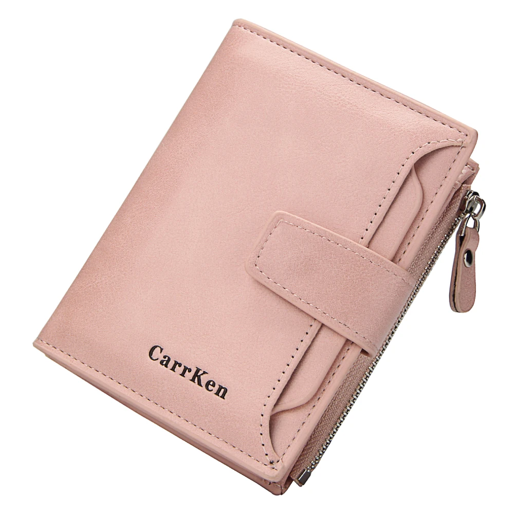 

Soft Women Leather Wallets Solid Short Wallet for Women High Capacity Removable Credit Card Holders Slim Clutch Coin Purses Girl