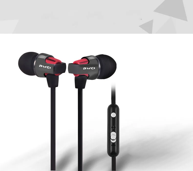 AWEI ES860HI 3Dsurround 3.5mm gold plated Jack Noise Isolation headphone In-ear MIC Earphone for iphonesamsung MP3 free shipping |