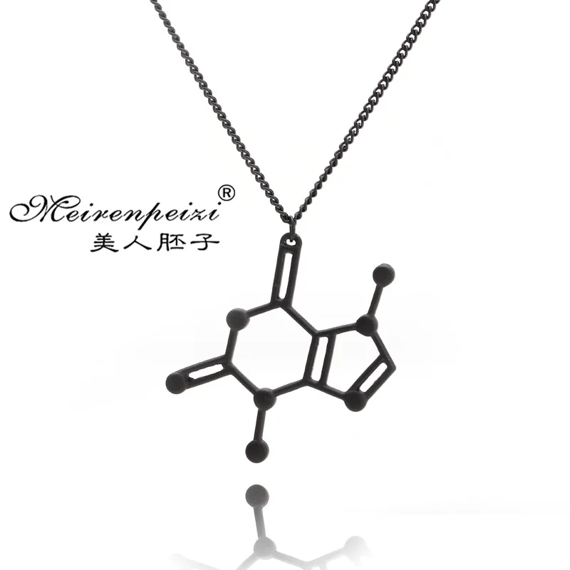 New Chemistry Structure Necklace Unique Pendant Necklace Minimalist