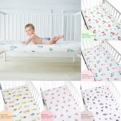 100% хлопок кроватку простынь мягкая детская кровать Матраса Протектор мультфильм новорожденных постельные принадлежности для кроватка