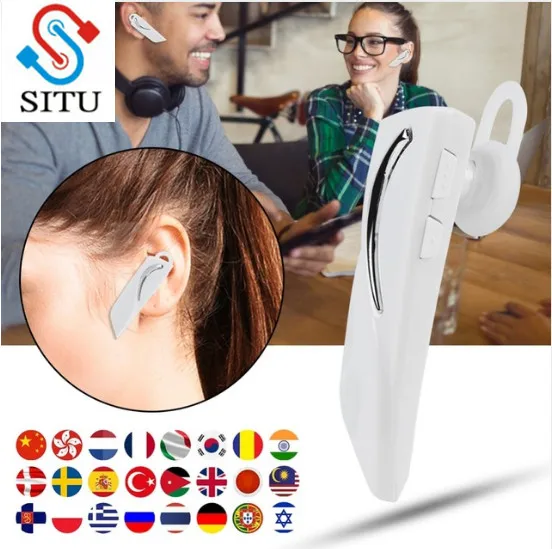Портативный Умный переводчик голоса с Bluetooth мгновенный в режиме реального
