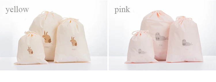 Luluhut 3 шт./компл. дорожная сумка для хранения водостойкие красочный багажный сортировки сумки обувь Одежда Организатор с Кулиской