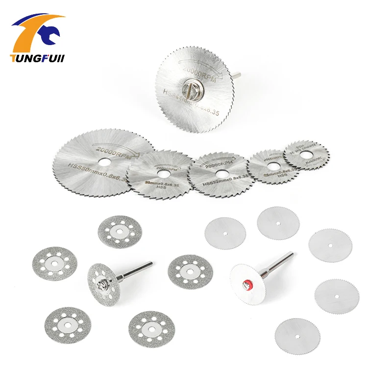 TUNGFULL Dremel Accessories 19pcs Metal Dremel Rotary Tool Circular Saw