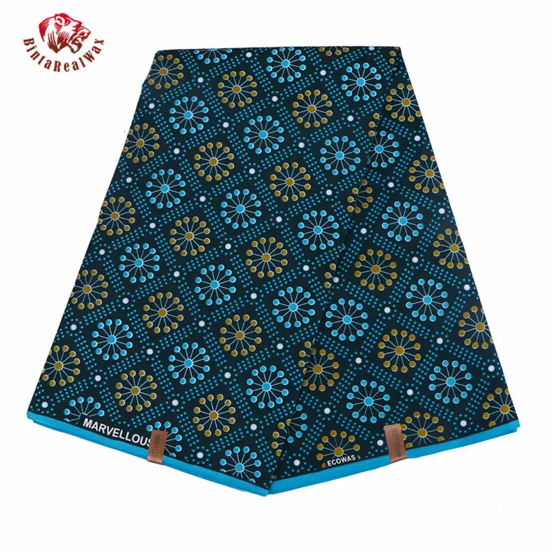 

2019 Ankara African Polyester Wax Prints Fabric new Hollandais Wax High Quality 6 yards African Fabric for Party Dress FP6026