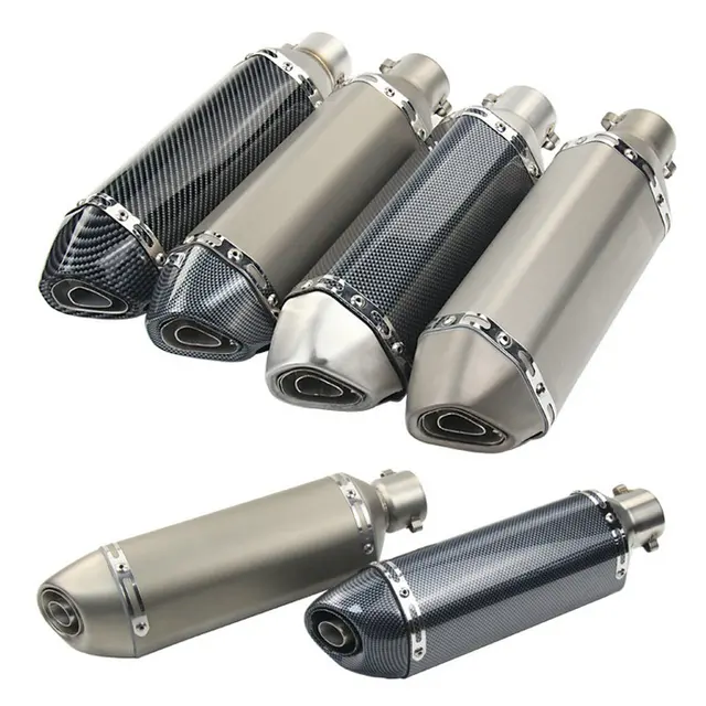 Buy Universal Motorcycle Exhaust Pipe Muffler Motorbike Exhaust System Titanium