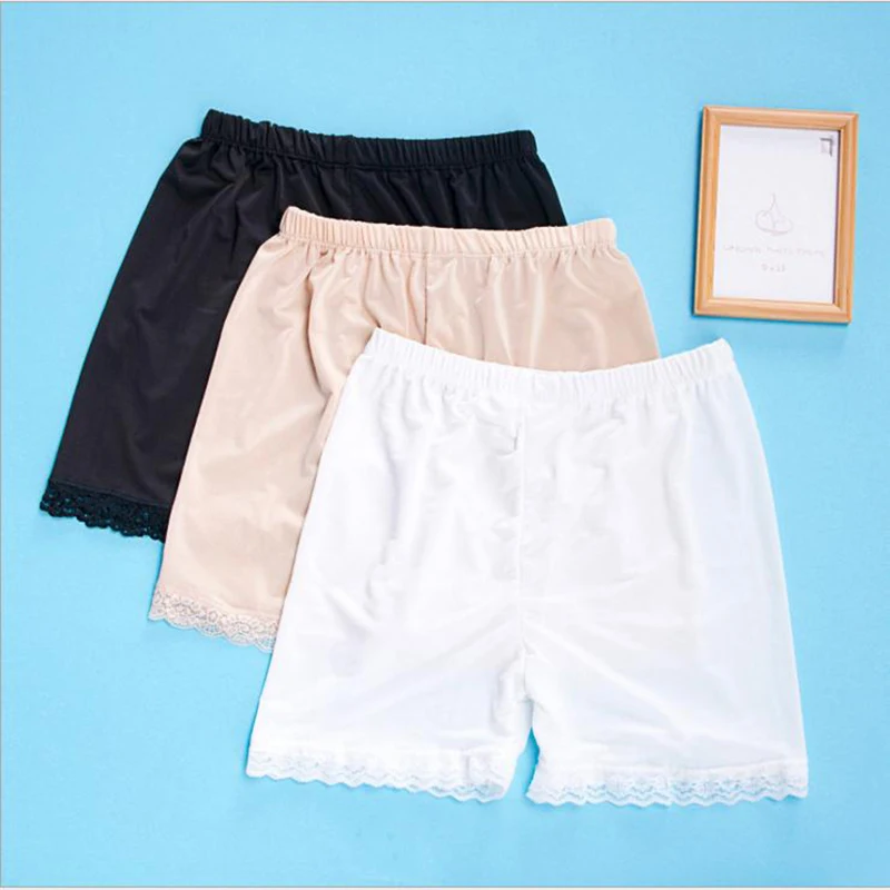 

2019 New WomenSoft Cotton Seamless Safety Short Pants Summer Slim fit Under Skirt ShortsIce Silk Breathable Short Tights