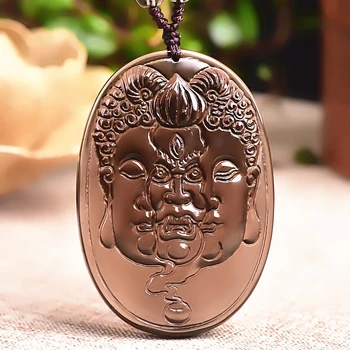 

natural Ice species black stone Buddha magic one Idea between Pendant male Benming years necklace Jewelry