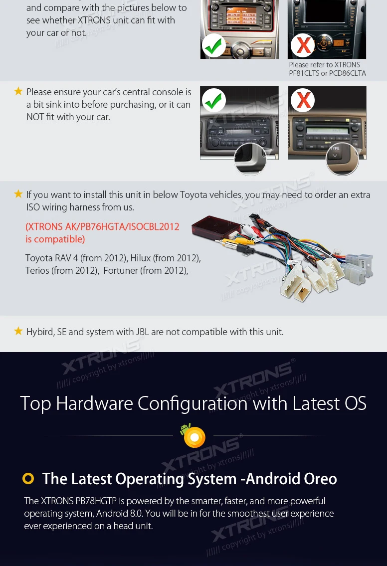 Perfect 6.95" Android 8.0 OS Car DVD Multimedia Navigation GPS Radio for Toyota RAV4 2001-2008 & Sequoia 2003-2007 & Terios 2006-2010 3