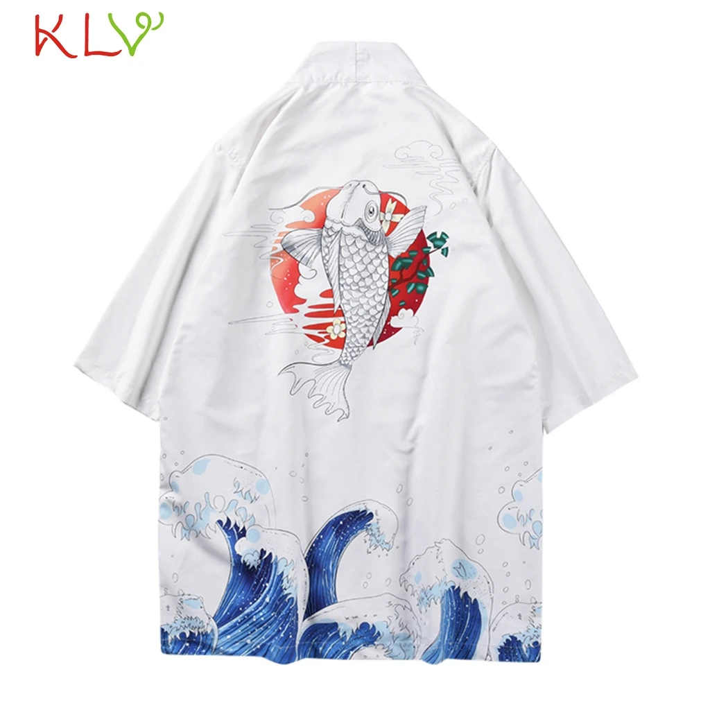 Пара кимоно кардиган для женщин и мужчин длинное летнее цветочное кимоно Mujer Кимоно размера плюс пляжная блуза Harajuku Femininas 19Apr23