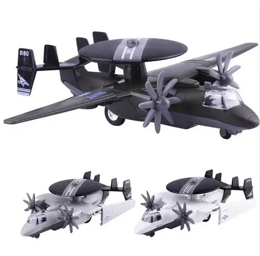 

Alloy Hawkeye Warning Helicopter Model Flipped Wing Sound And Light Pull Back Alloy Material Children's Aircraft Toy Model