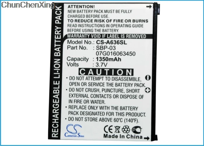 Аккумулятор Cameron Sino на 1350 мАч для Asus Mypal A630 A632 A632N A635 A636 A636N A639|Цифровые