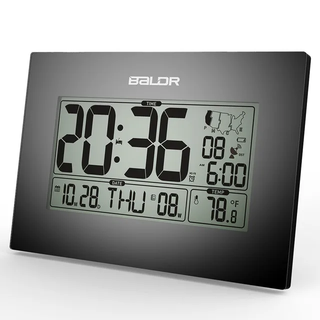 Baldr Stylish Modern Office Tabletop Clock Wwvb Atomic Pmce Time Baldr Stylish Modern Office Tabletop Clock Wwvb Atomic Pmce Time Zone Clocks Calendar And