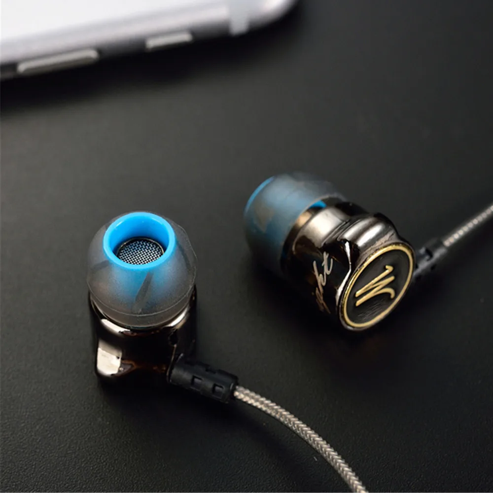 

QKZ DM7 Special Edition Gold Plated Housing Headset HD HiFi fone de ouvido auriculares con cable